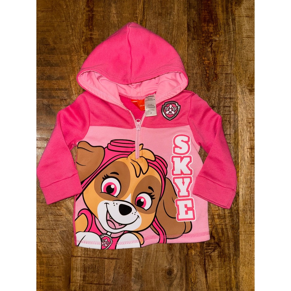 Nickelodeon PAW Patrol Skye Pink Quarter Zip Hoodie Toddler Girls 3T 79H8739PA